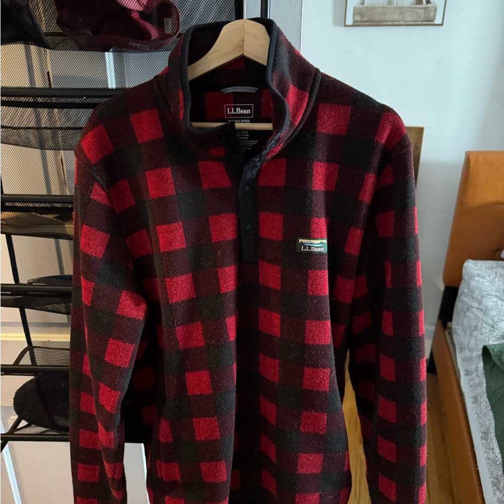 Buffalo check fleece pullover
